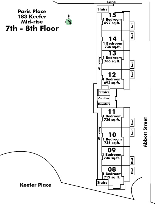 Paris Place floor plate – Floor 7,8, Vancouver