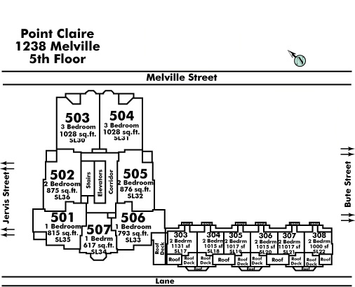 The Broadway floor plate – Floor 5, Vancouver
