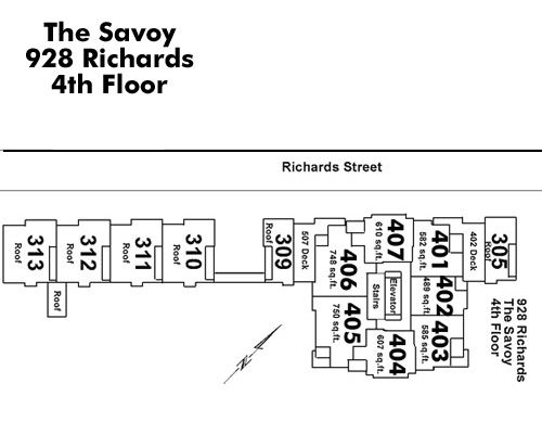 Fairview Slopes floor plate – Floor 4, Vancouver