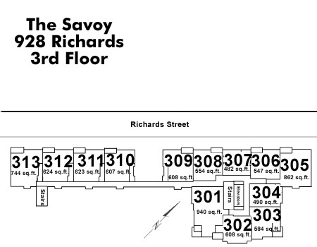 Fairview Slopes floor plate – Floor 3, Vancouver