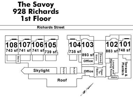 Fairview Slopes floor plate – Floor 1, Vancouver