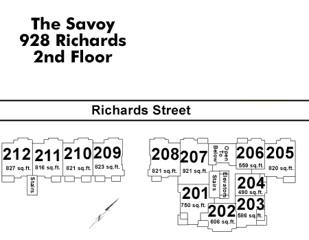 Fairview Slopes floor plate – Floor 2, Vancouver