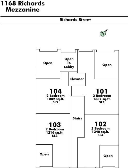 Stratford Place floor plate – Floor 2, Vancouver