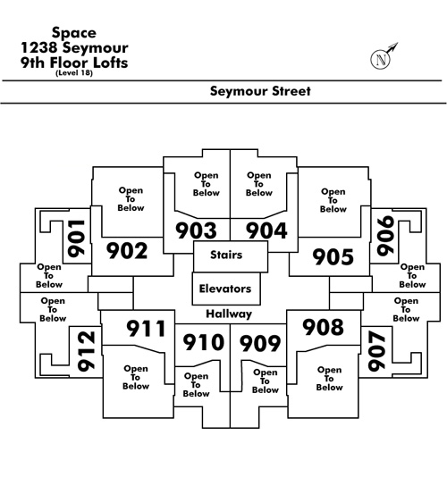 Tell Manor floor plate – Floor 9, Vancouver