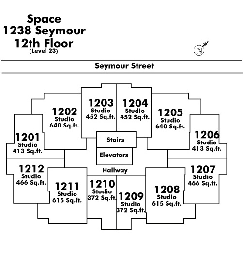 Tell Manor floor plate – Floor 12, Vancouver