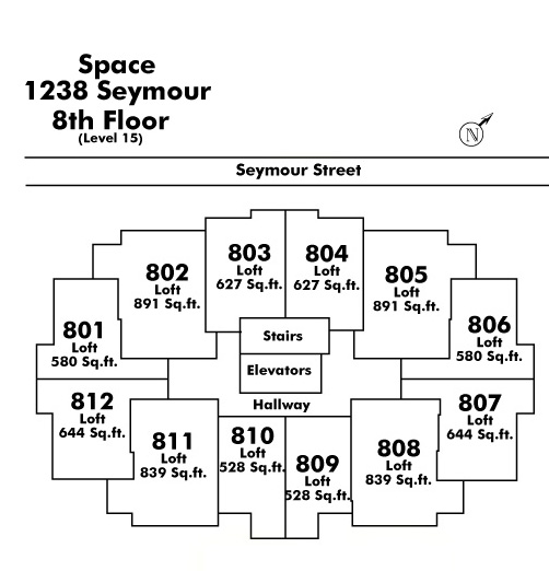 Tell Manor floor plate – Floor 8, Vancouver
