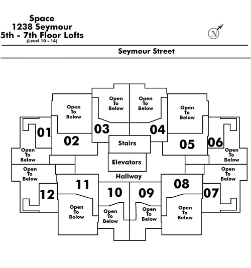 Tell Manor floor plate – Floor 5,6,7, Vancouver