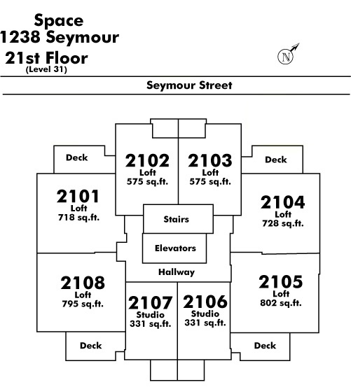 Tell Manor floor plate – Floor 21, Vancouver