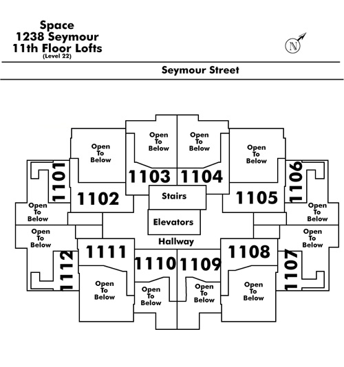 Tell Manor floor plate – Floor 11, Vancouver