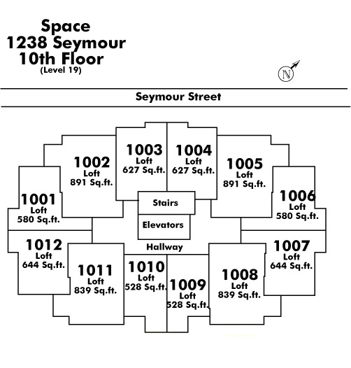 Tell Manor floor plate – Floor 10, Vancouver