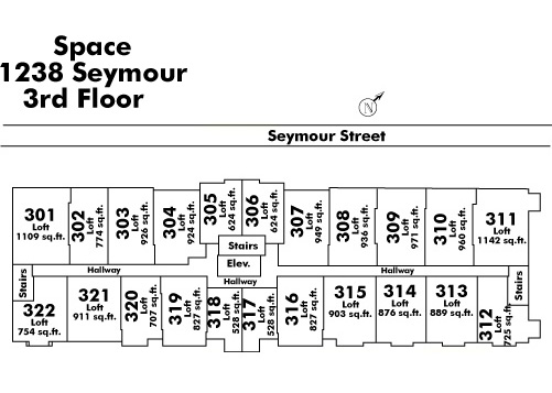 Tell Manor floor plate – Floor 3, Vancouver