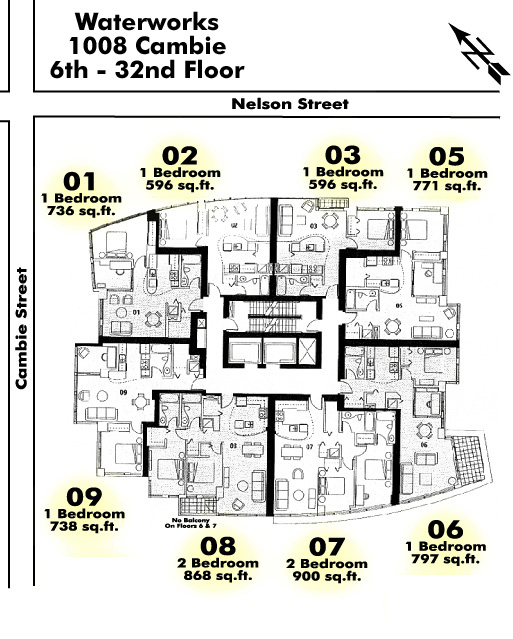 The Alexander floor plate – Floor 6,7,8,9,10,11,12,15,16,17,18,19,20,21,22,23,25,26,27,28,29,30,31,32, Vancouver
