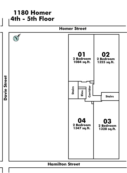 886 Broughton Street floor plate – Floor 4,5, Vancouver