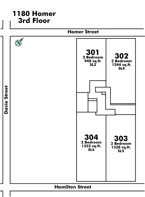 886 Broughton Street floor plate – Floor 3, Vancouver