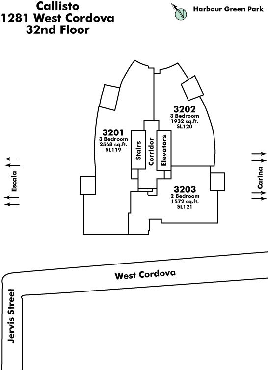 Willow Arbor floor plate – Floor 32, Vancouver