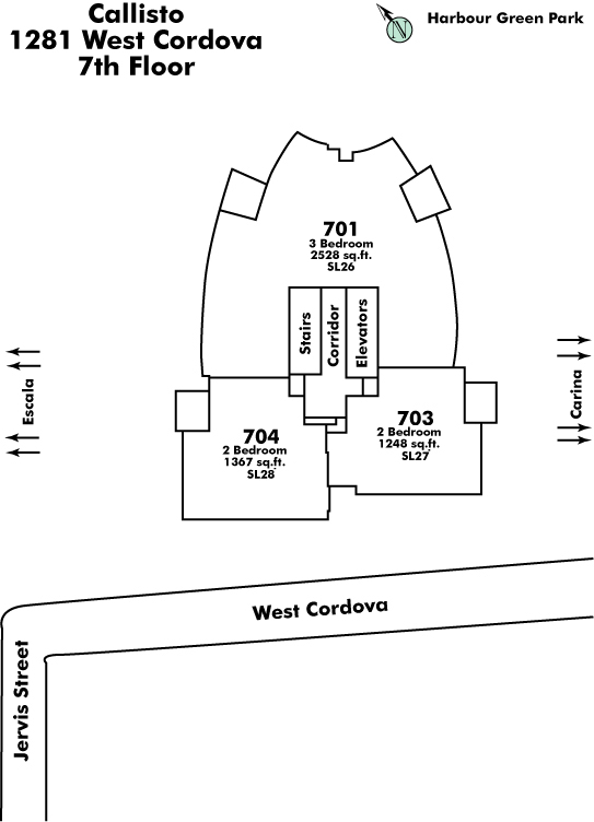Willow Arbor floor plate – Floor 7, Vancouver