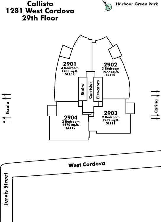 Willow Arbor floor plate – Floor 29, Vancouver