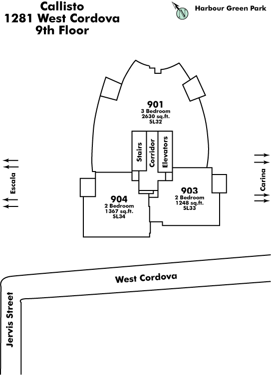 Willow Arbor floor plate – Floor 9, Vancouver