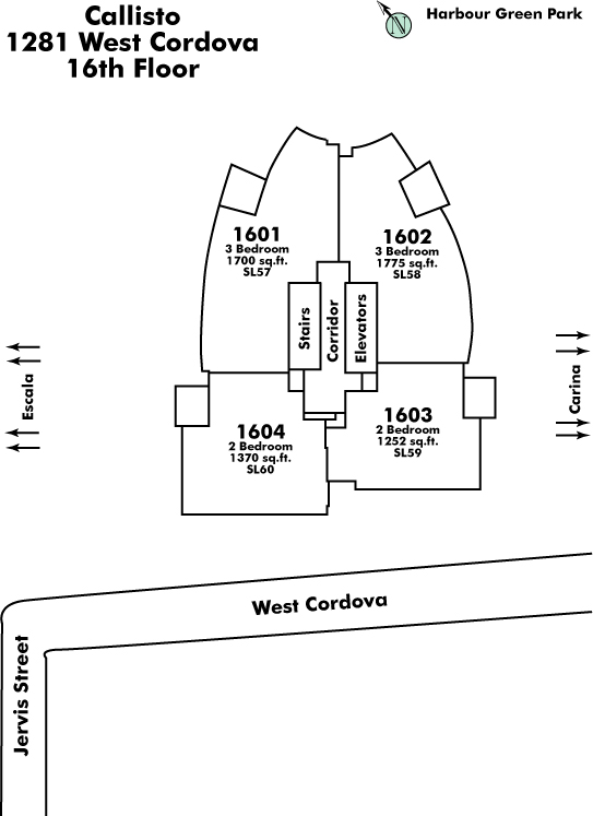 Willow Arbor floor plate – Floor 16, Vancouver