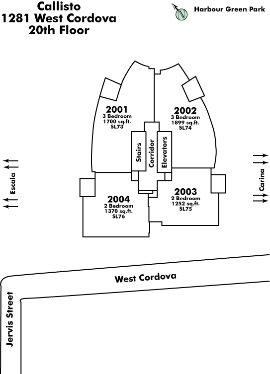Willow Arbor floor plate – Floor 20, Vancouver
