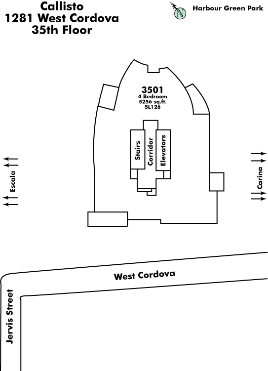 Willow Arbor floor plate – Floor 35, Vancouver