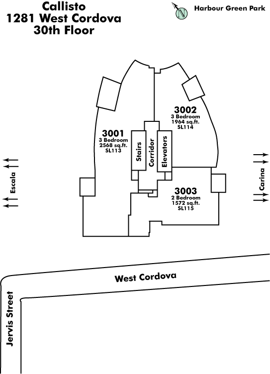 Willow Arbor floor plate – Floor 30, Vancouver