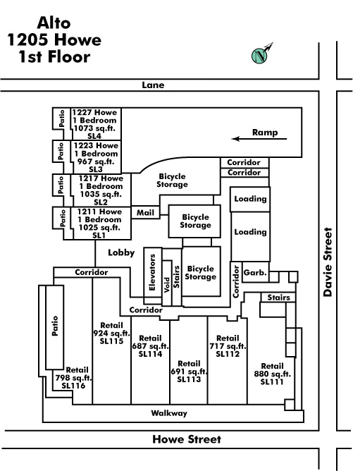 Landmark Manor floor plate – Floor 1, Vancouver