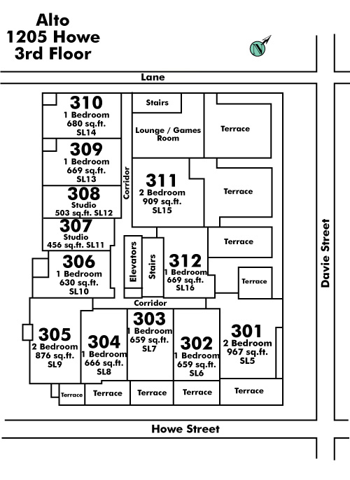Landmark Manor floor plate – Floor 3, Vancouver