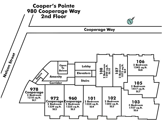 Coopers Pointe floor plate – Floor 2, Vancouver