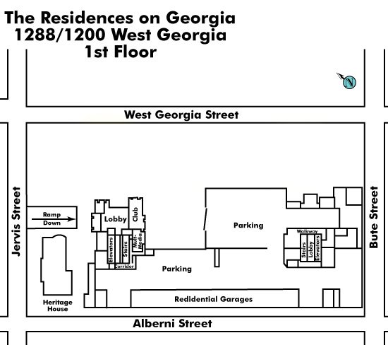 The Edgewater floor plate – Floor 1, Vancouver