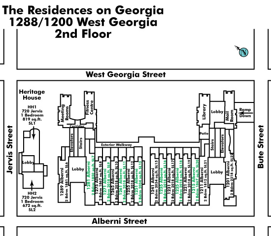 Edgewater floor plate – Floor 2, Vancouver
