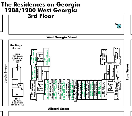 Edgewater floor plate – Floor 3, Vancouver