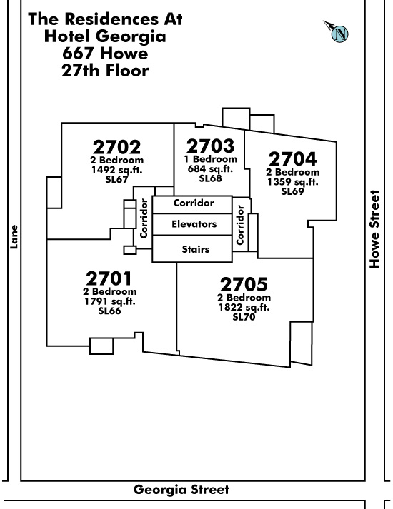 The Private Residences at Hotel Georgia Floor Plate