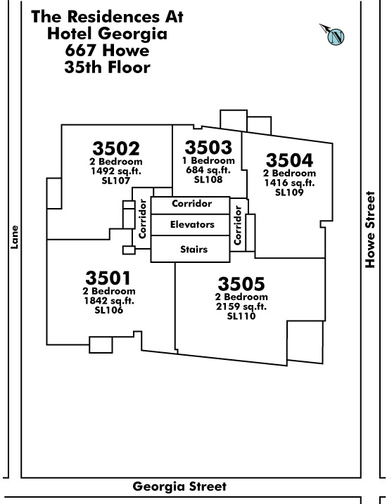 The Private Residences at Hotel Georgia Floor Plate