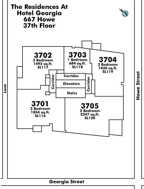 The Private Residences at Hotel Georgia Floor Plate