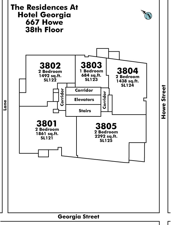The Private Residences at Hotel Georgia Floor Plate