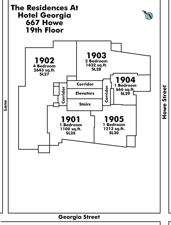 The Private Residences at Hotel Georgia Floor Plate