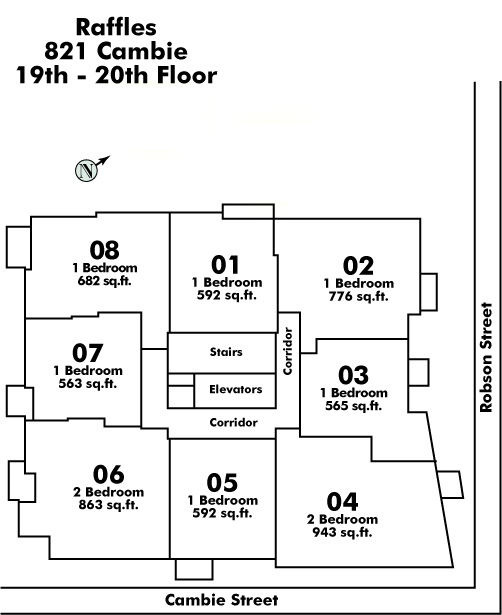 Raffles On Robson Floor Plate