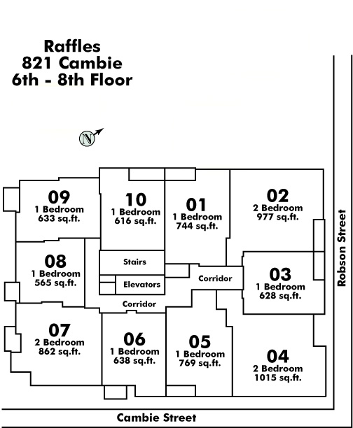 Raffles On Robson Floor Plate