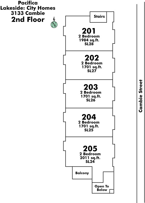 Pacifica City Homes Floor Plate
