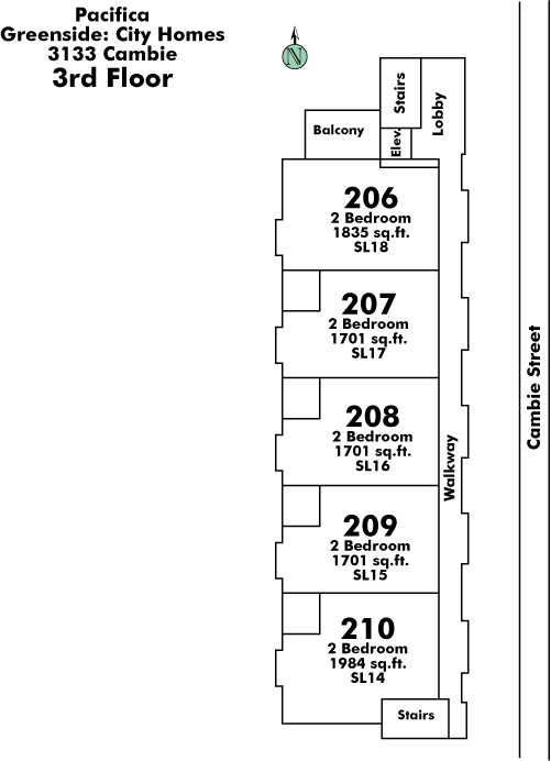 Pacifica City Homes Floor Plate