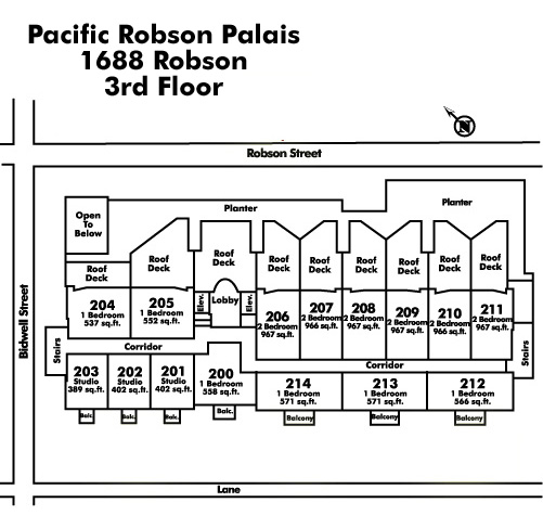 Pacific Robson Palais Floor Plate